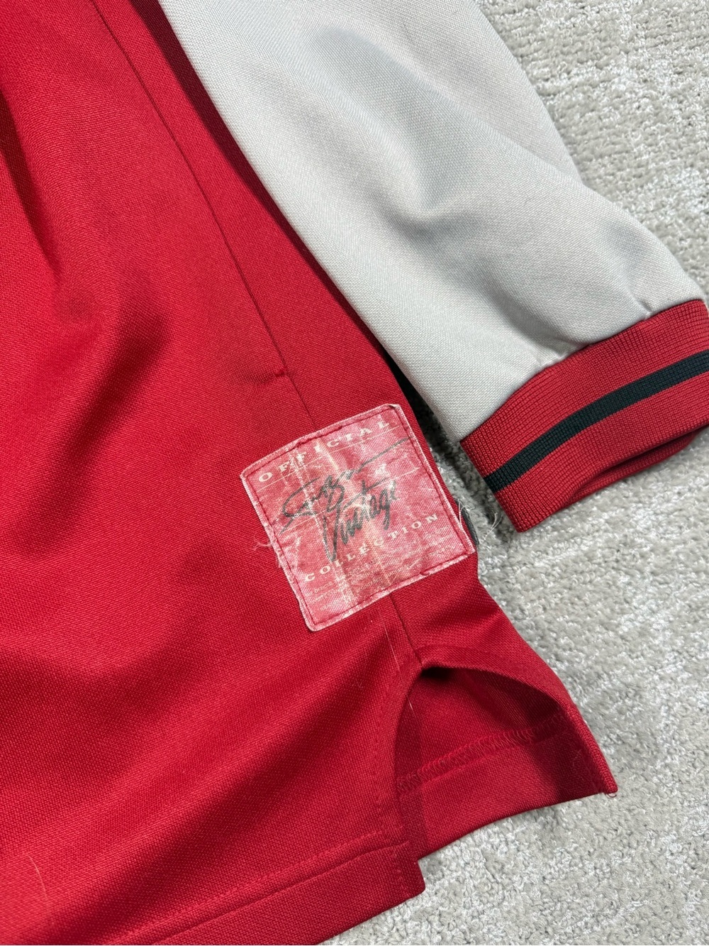 Vintage Y2K FUBU Long Sleeve Red Gray Jersey Made in Korea Size XL - Picture 2 of 7